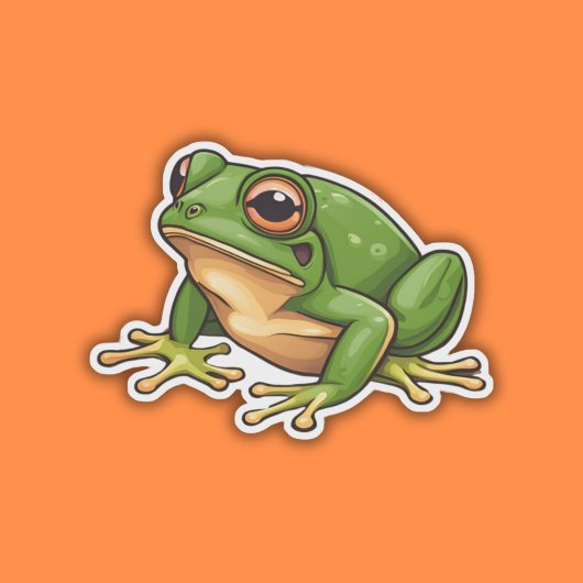 Sticker Grenouille verte étanche