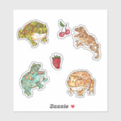 Sticker Grenouilles à cornes (Feuille)