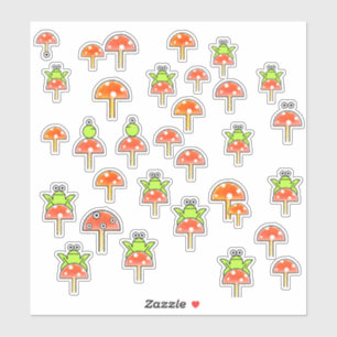 Sticker Grenouilles à dessin sur les tabourets et les cham