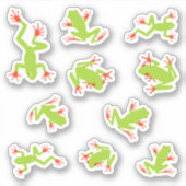 Sticker Grenouilles d'arbre vert (Devant)