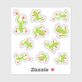 Sticker Grenouilles d'arbre vert (Feuille)