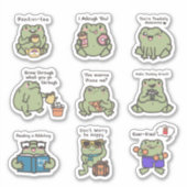 Sticker Grenouilles de sagesse : Motivationnelle et drôle  (Devant)