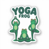 Sticker Grenouilles de yoga (Recto)