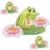 Sticker Grenouilles et lis (Devant)