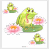 Sticker Grenouilles et lis (Feuille)