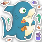 Sticker Gretchen the Baby Shark, jeu d'autocollants (Devant)