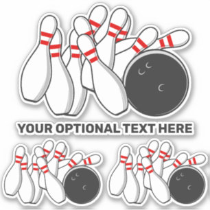 Sticker Grève de bol de texte personnalisé