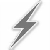 Sticker Grey Lightning Bolt Of Power (Devant)