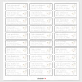 Sticker Grey Spring Fleur sauvage mariage adresse individu (Feuille)