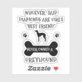 Sticker Greyhounds sont le vinyle d'une amie (Feuille)