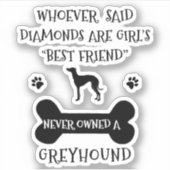 Sticker Greyhounds sont le vinyle d'une amie (Devant)