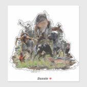 Sticker Griffon à poil dur allemand (Feuille)