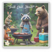 Sticker "Grillin' avec des amis" (Devant)