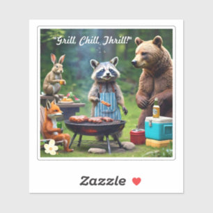 Sticker "Grillin' avec des amis"