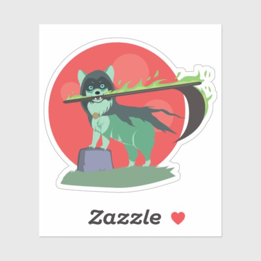 Sticker Grim Reaper Puppy (Feuille)