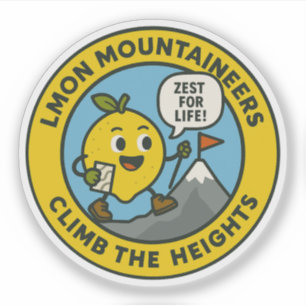 Sticker Grimpeurs au citron gravissent les hauteurs