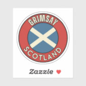Sticker Grimsay, Écosse (Feuille)