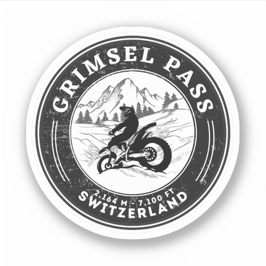 Sticker Grimsel Pass VTT suisse (Devant)