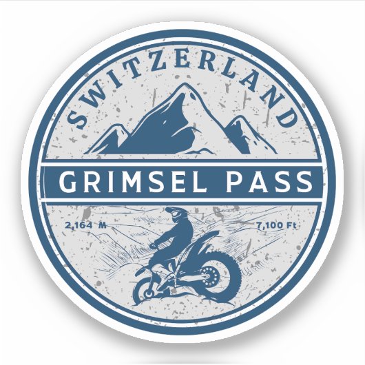 Sticker Grimsel Pass VTT suisse (Devant)