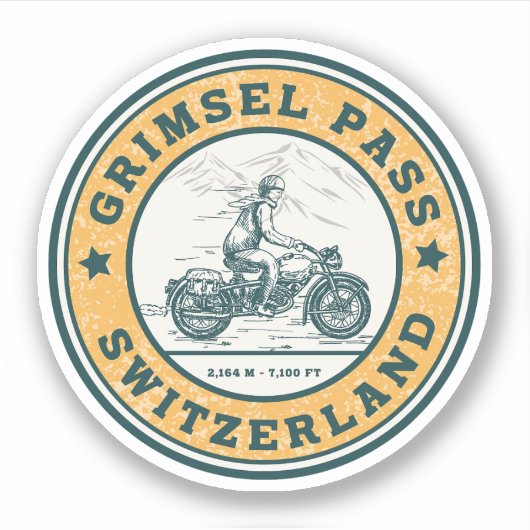 Sticker Grimsel Pass VTT suisse (Devant)