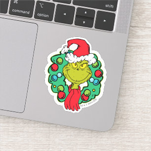 Sticker Grinch Couronne de Noël