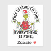 Sticker Grinch | Everything is Fine (Feuille)