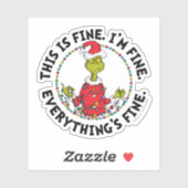 Sticker Grinch | Everything's Fine (Feuille)