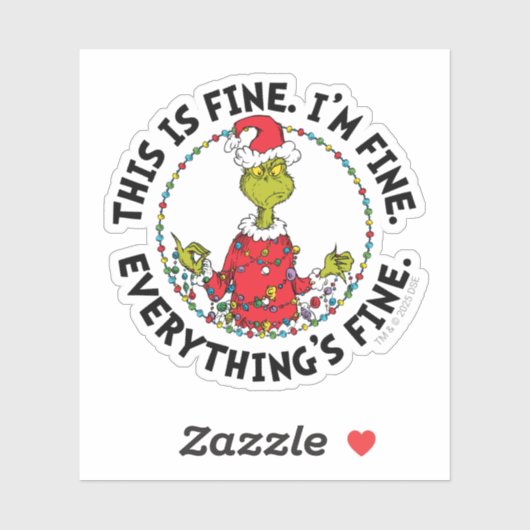 Sticker Grinch | Everything's Fine (Feuille)