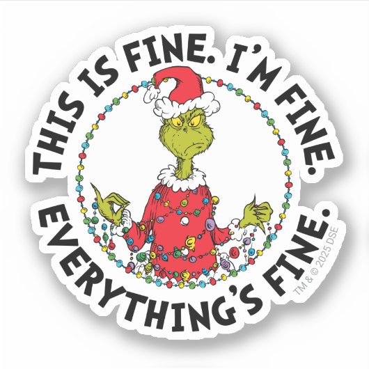 Sticker Grinch | Everything's Fine (Devant)