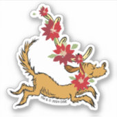 Sticker Grinch | Max Pointsettia de Noël (Devant)