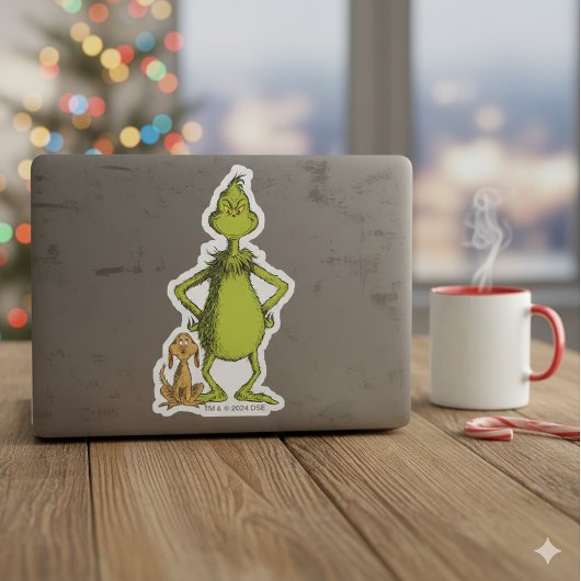 Sticker Grinch | posture de Max et Grinch