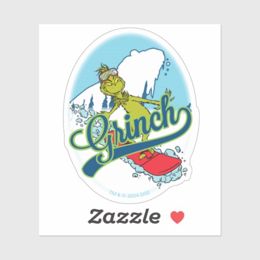Sticker Grinch Snowboard (Feuille)
