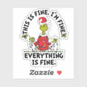 Sticker Grinch | Tout va bien (Feuille)