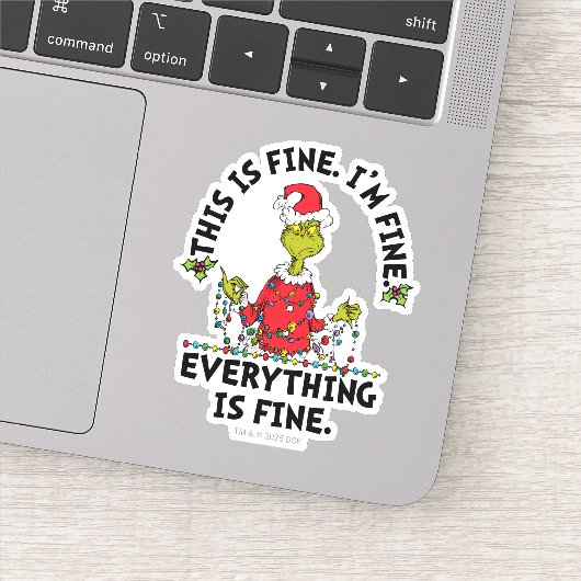 Sticker Grinch | Tout va bien (Détail)
