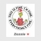 Sticker Grinch | Tout va bien (Feuille)