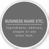 Sticker Gris foncé multifonction transparent (Recto)