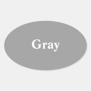 Sticker gris ovale