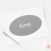 Sticker gris ovale (Enveloppe)