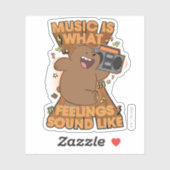 Sticker Grizz - La musique est ce que les sentiments resse (Feuille)
