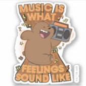 Sticker Grizz - La musique est ce que les sentiments resse (Devant)
