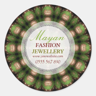 Sticker groen-Mayaanse Mode-juwelen