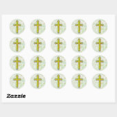 Sticker Groene Faith Cross  Style (Vel)