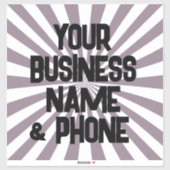 STICKER GROS BÂTIMENTS D'ENTREPRISE PERSONNALISÉS (Feuille)