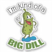 Sticker Gros bouton de cornichon à la pun Dill (Devant)