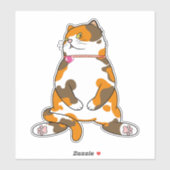 Sticker Gros Calico Chat est en vedette (Feuille)