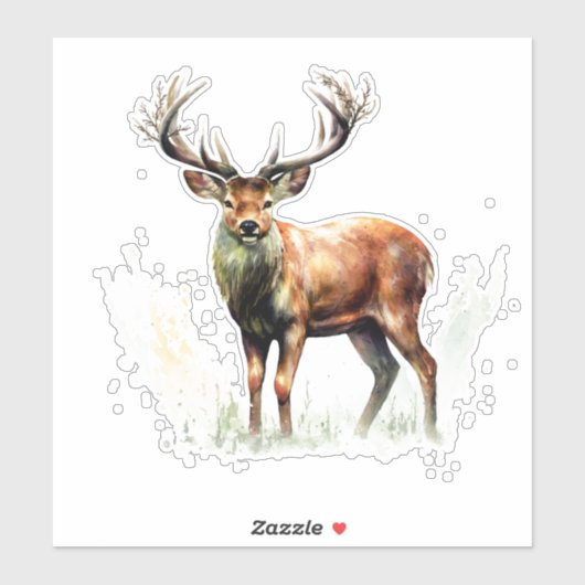 Sticker Gros Cerf Raté (Feuille)