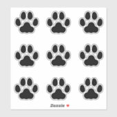 Sticker Gros Empreintes de pattes de chats Façades d'anima (Feuille)