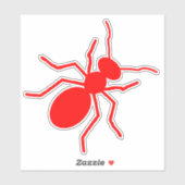 Sticker Gros incendie de fourmi rouge (Feuille)