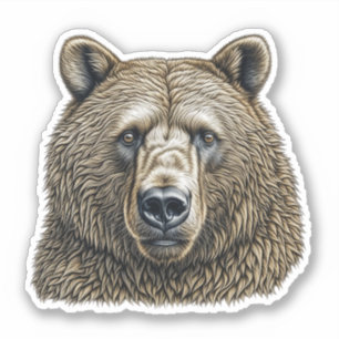 Sticker Gros ours Brown Personnalisé