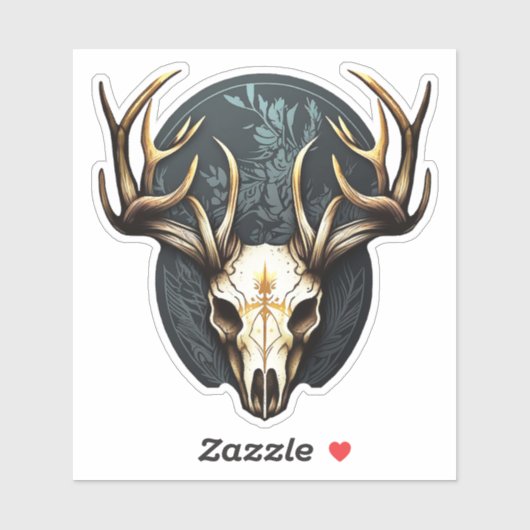 Sticker Grosse Chasse Au Crâne De Cerfs (Feuille)